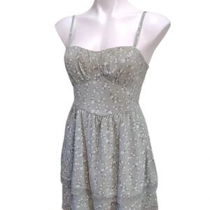 Forever 21 Floral Mini Dress in Light Gray